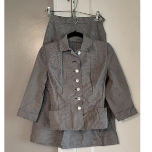 Glenhaven high quality shoulder pad skirt and blazer set